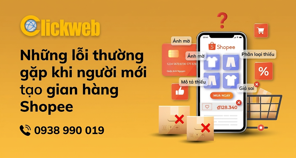 Những lỗi thường gặp khi người mới tạo gian hàng Shopee