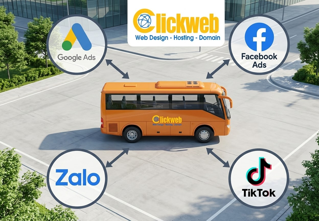 Google Ads cho dịch vụ xe sân bay | Tăng khách đặt chuyến thật | Clickweb