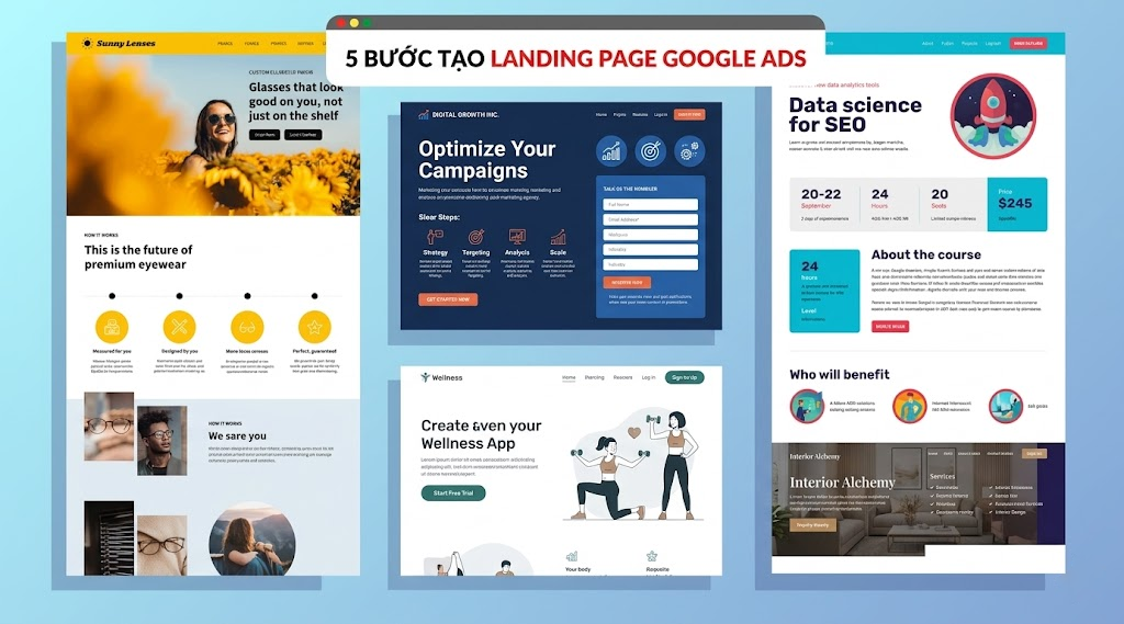 Mẫu landing page chạy Google Ads cho dịch vụ địa phương
