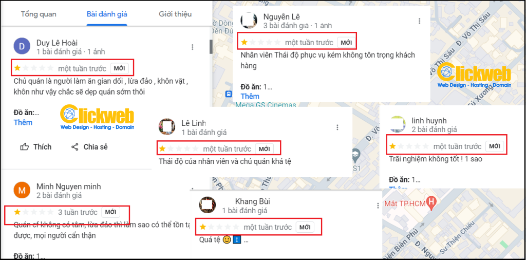quy trình gỡ đánh giá 1 sao google