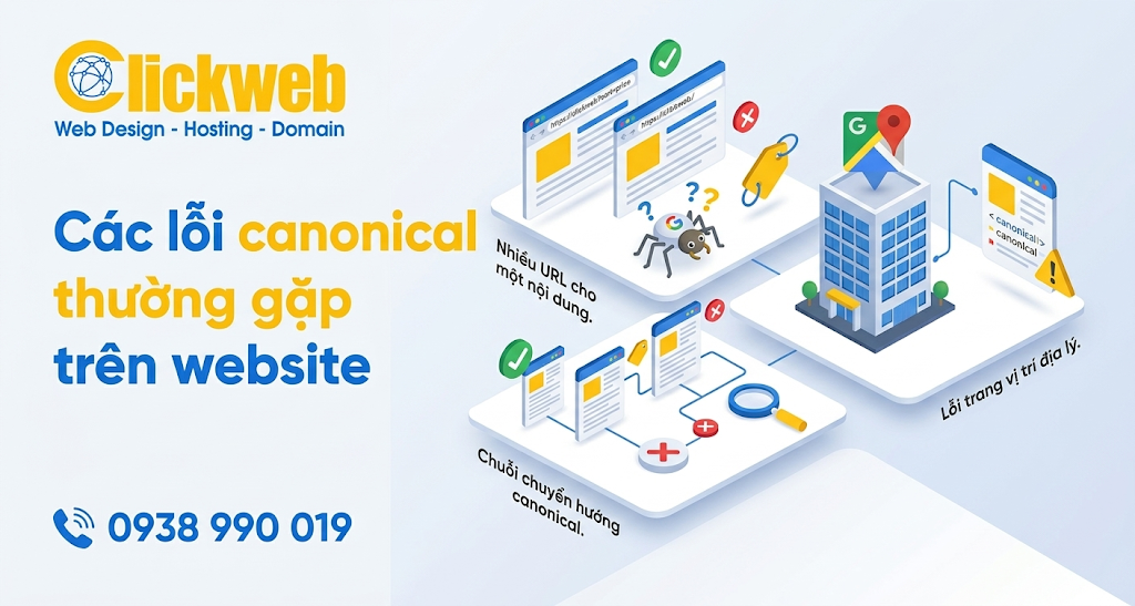 Các lỗi canonical thường gặp trên website