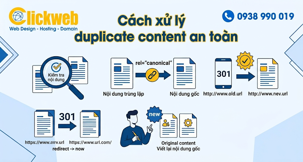 Cách xử lý duplicate content an toàn