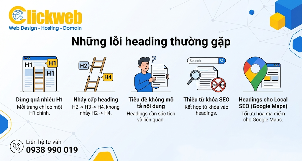 Những lỗi heading thường gặp