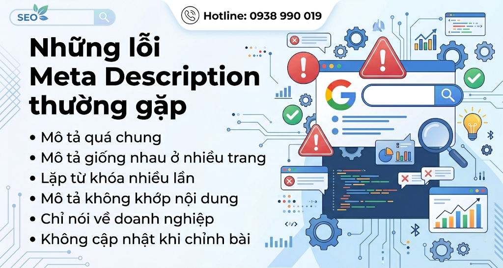Những lỗi Meta Description thường gặp