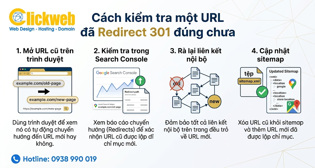 Cách kiểm tra một URL đã Redirect 301 đúng chưa