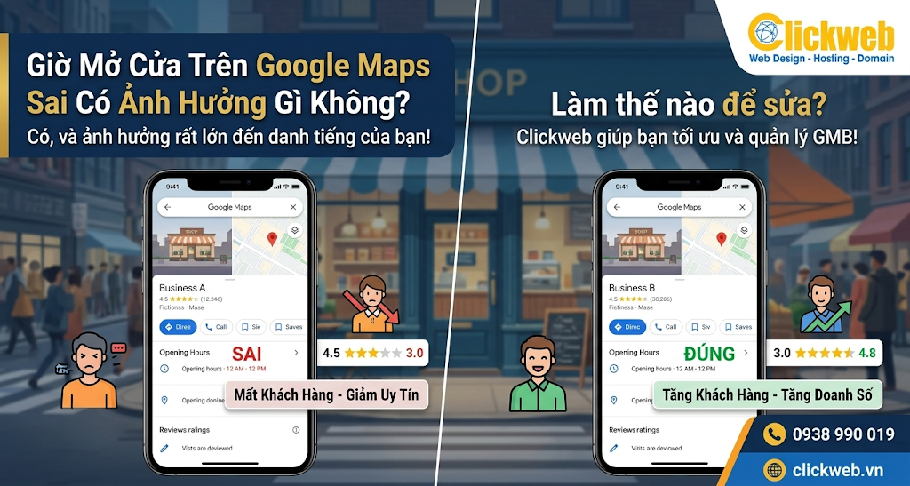 Giờ Mở Cửa Trên Google Maps Sai 