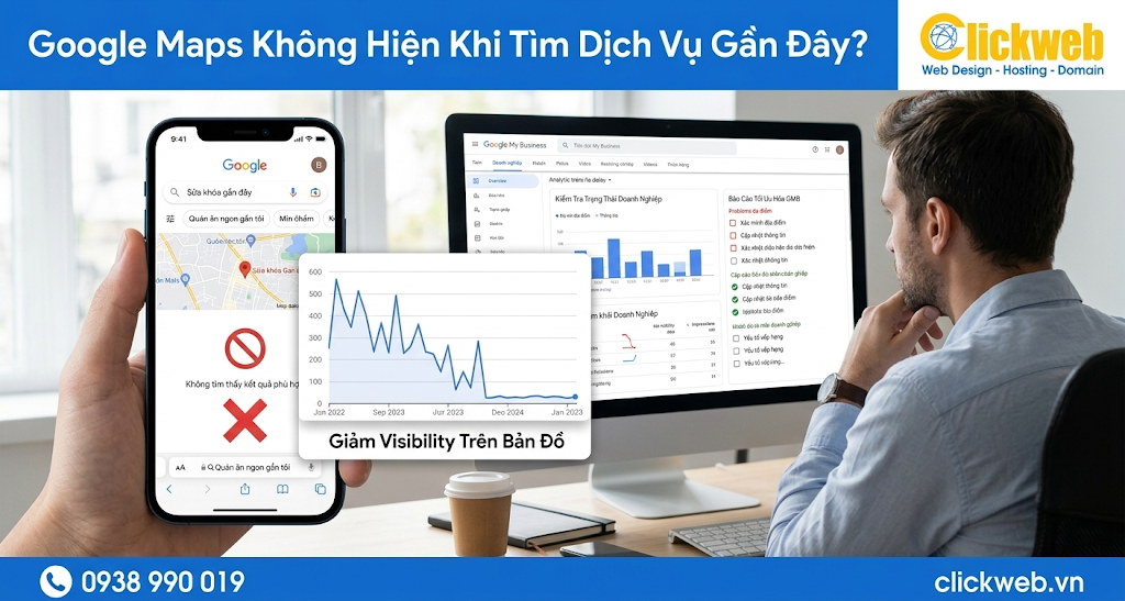 Vì Sao Google Maps Không Hiện Khi Khách Tìm Dịch Vụ Gần Đây?