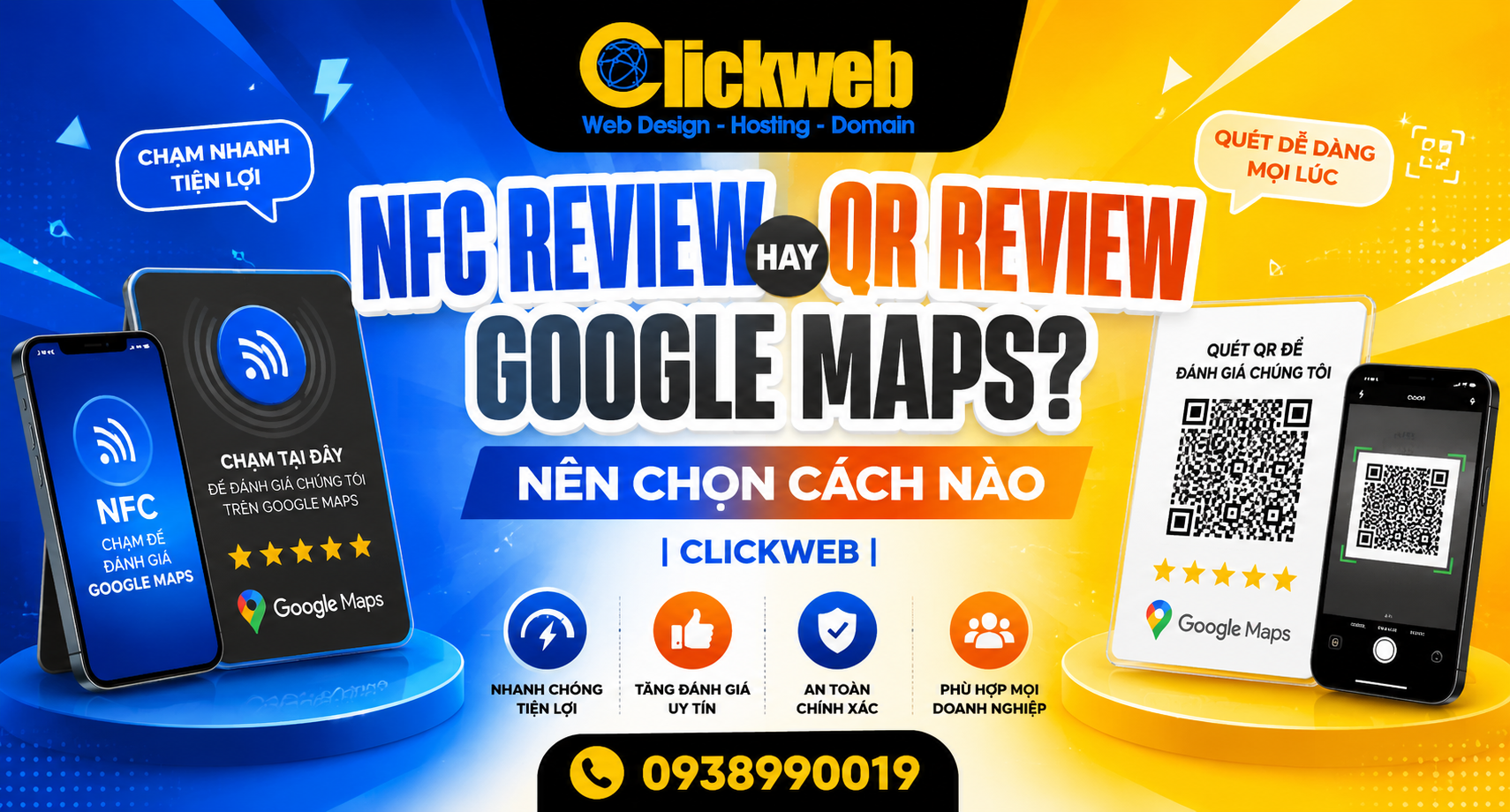NFC Review Hay QR Review Google Maps
