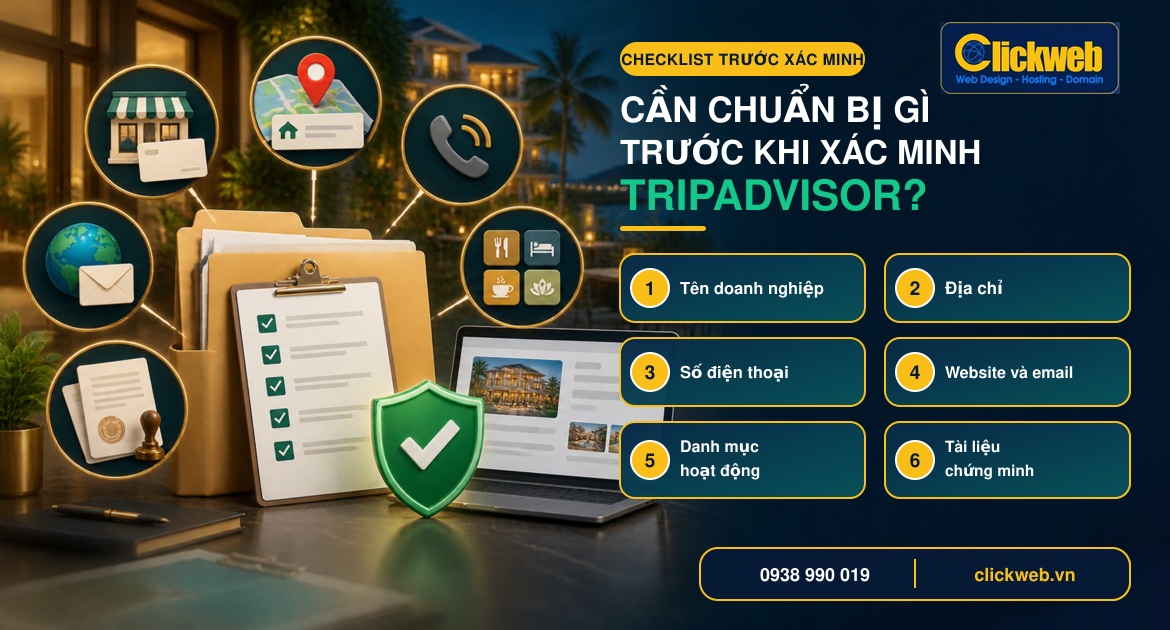 Thông tin cần chuẩn bị trước khi xác minh Tripadvisor