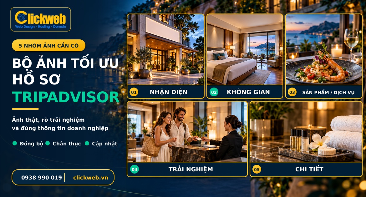 Các nhóm hình ảnh nên có trên hồ sơ Tripadvisor