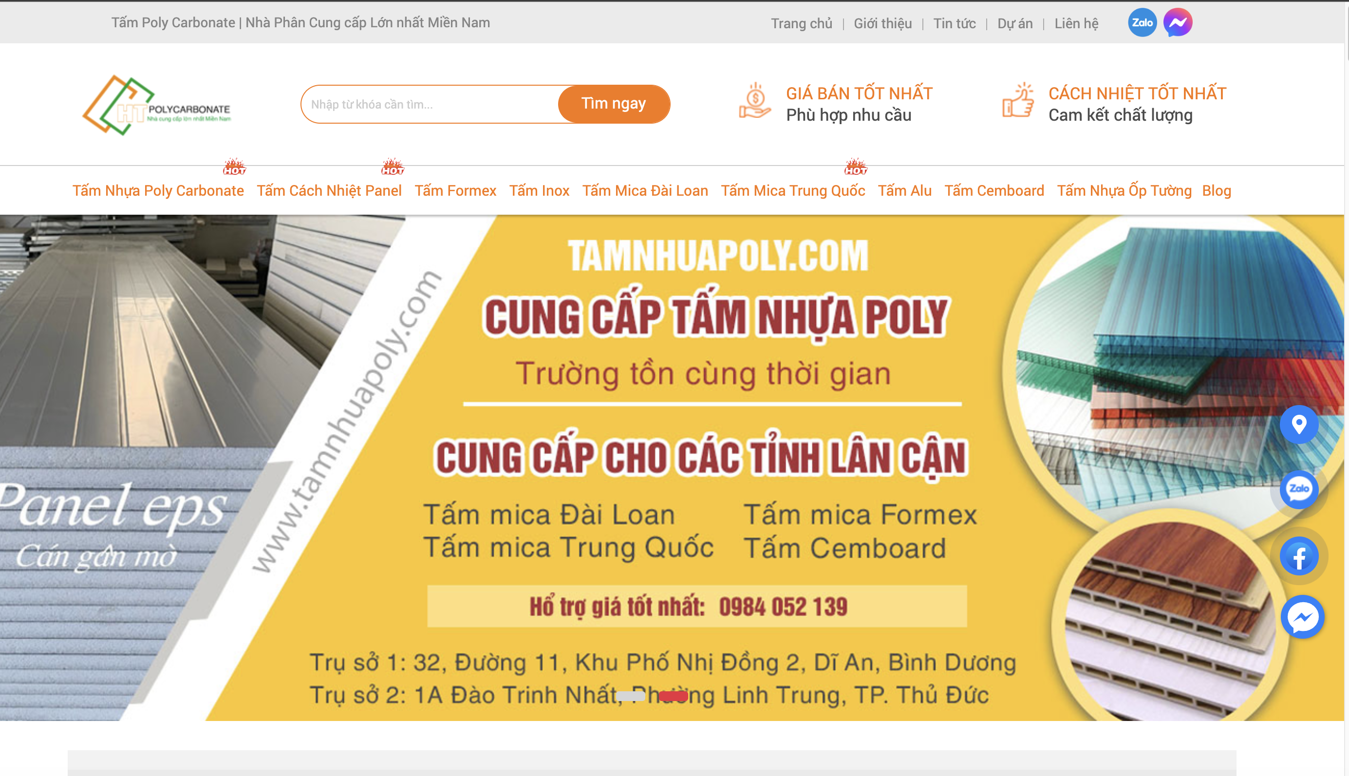 hình ảnh dự án đã triển khai tại clickweb