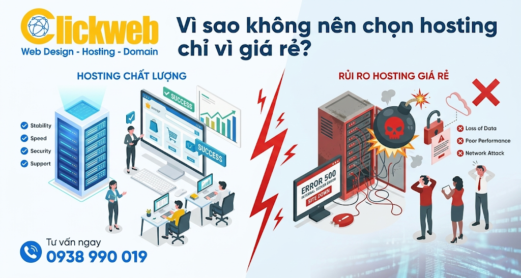 Vì sao không nên chọn hosting chỉ vì giá rẻ?