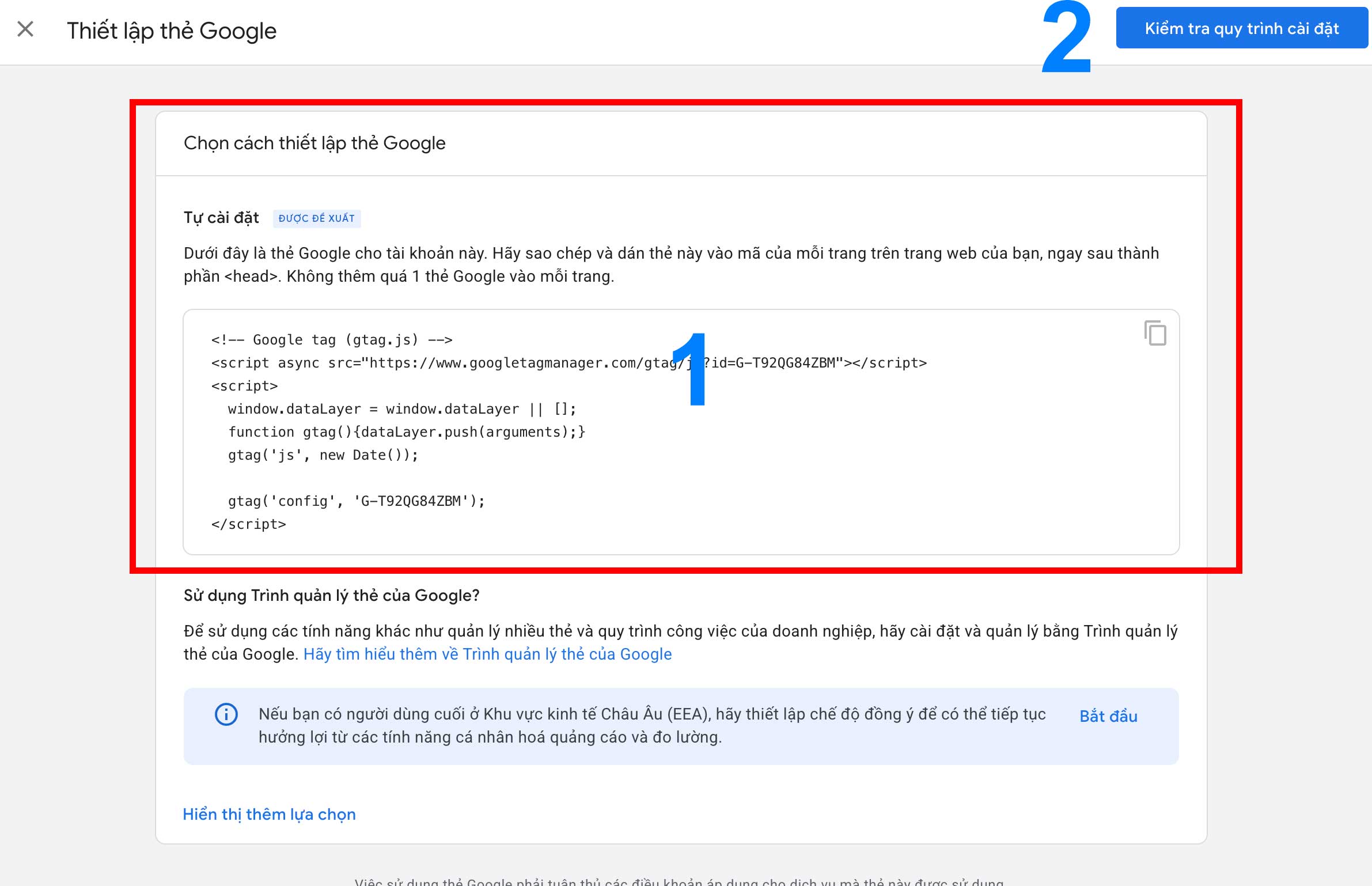 Mã tracking Google Analytics