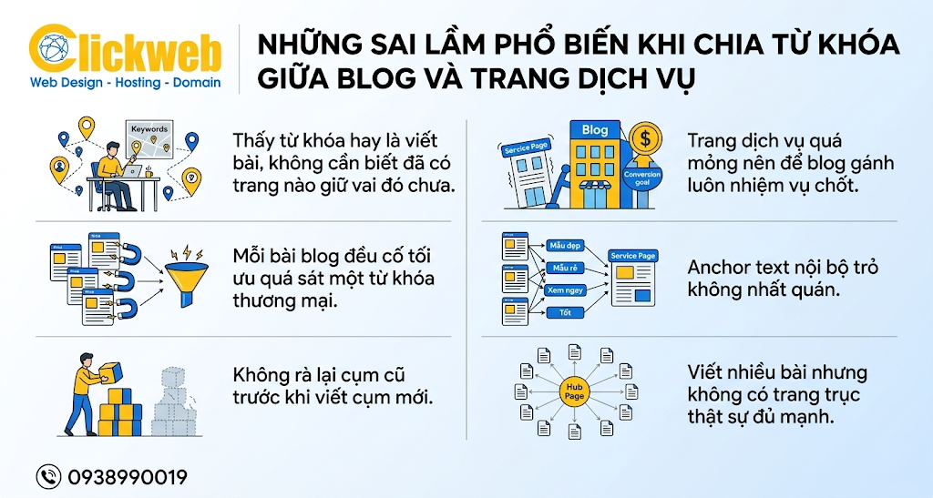 Cách xử lý khi nhiều URL đang trùng nhiệm vụ từ khóa