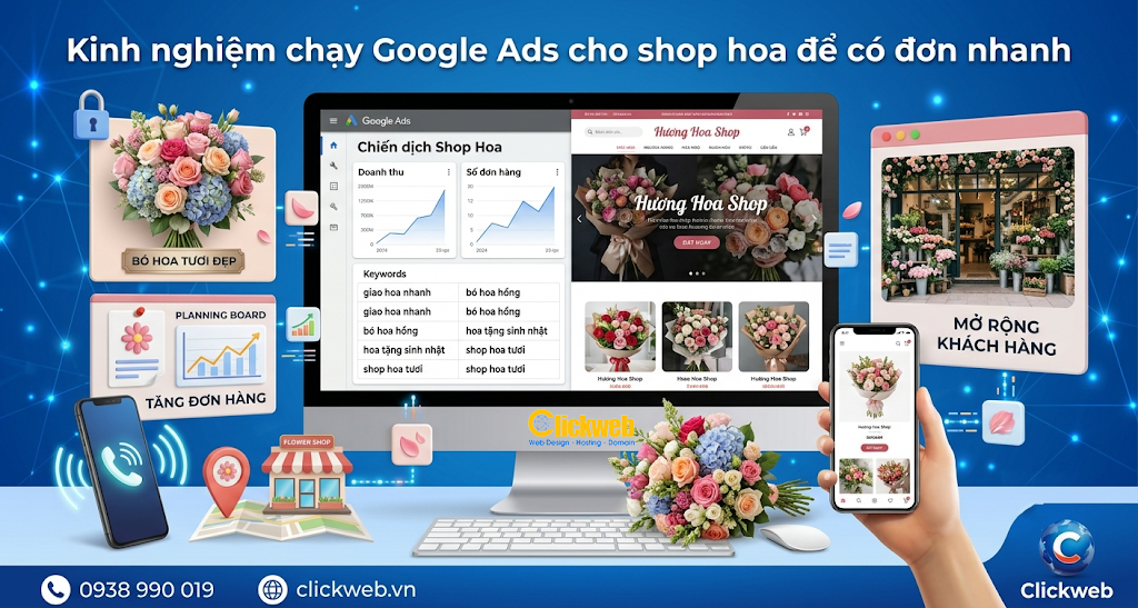  Google Ads Cho Shop Hoa