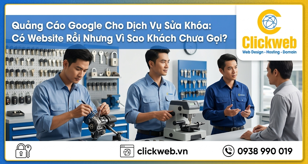 Quảng Cáo Google Cho Dịch Vụ Sửa Khóa: Có Website Rồi Nhưng Vì Sao Khách Chưa Gọi