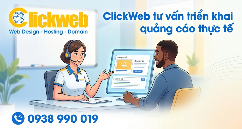 ClickWeb tư vấn triển khai quảng cáo thực tế