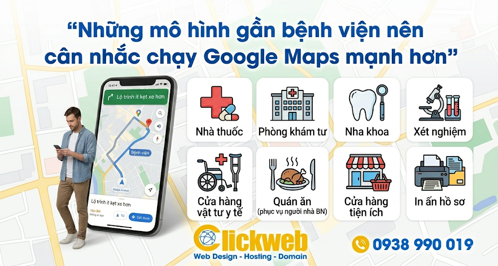 Những mô hình gần bệnh viện nên cân nhắc chạy Google Maps mạnh hơn