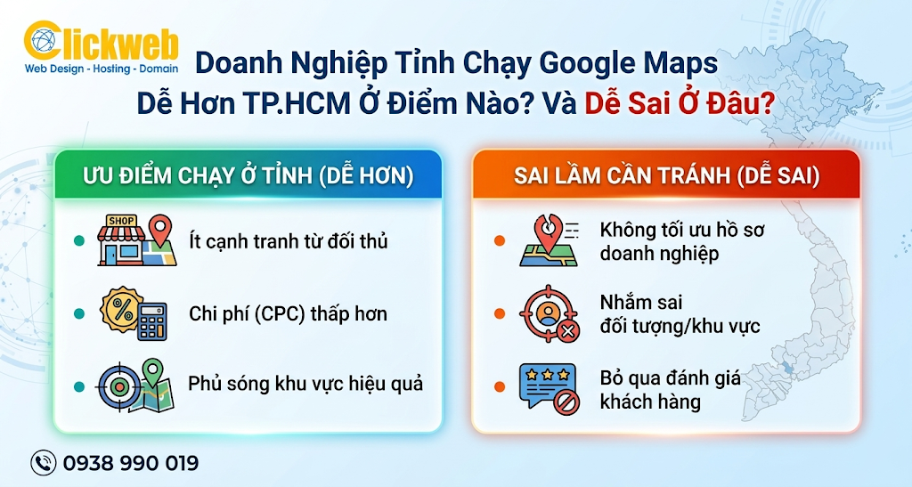 Doanh Nghiệp Tỉnh Chạy Google Maps Dễ Hơn TP.HCM Ở Điểm Nào? Và Dễ Sai Ở Đâu