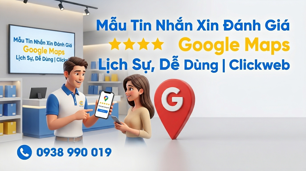 Mẫu tin nhắn xin đánh giá Google Maps