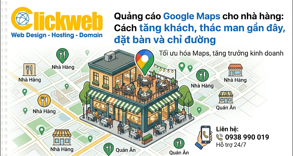 Quảng Cáo Google Maps Cho Nhà Hàng: Cách Tăng Khách Gần Đây, Tăng Đặt Bàn Và Kéo Chỉ Đường Thật