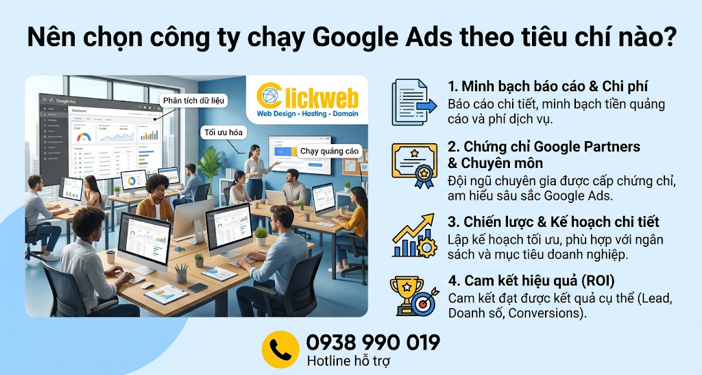 Nên chọn công ty chạy Google Ads theo tiêu chí nào?