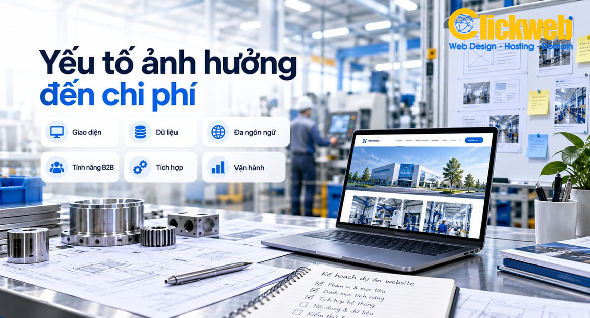 Thiết kế website công ty sản xuất, nhà máy