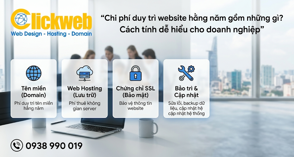 Chi phí duy trì website hằng năm gồm những gì? Cách tính dễ hiểu cho doanh nghiệp