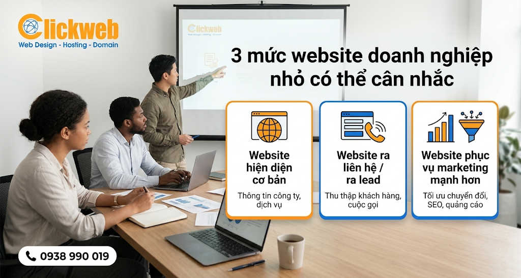 Doanh nghiệp nhỏ nên làm website mức nào để không lãng phí?