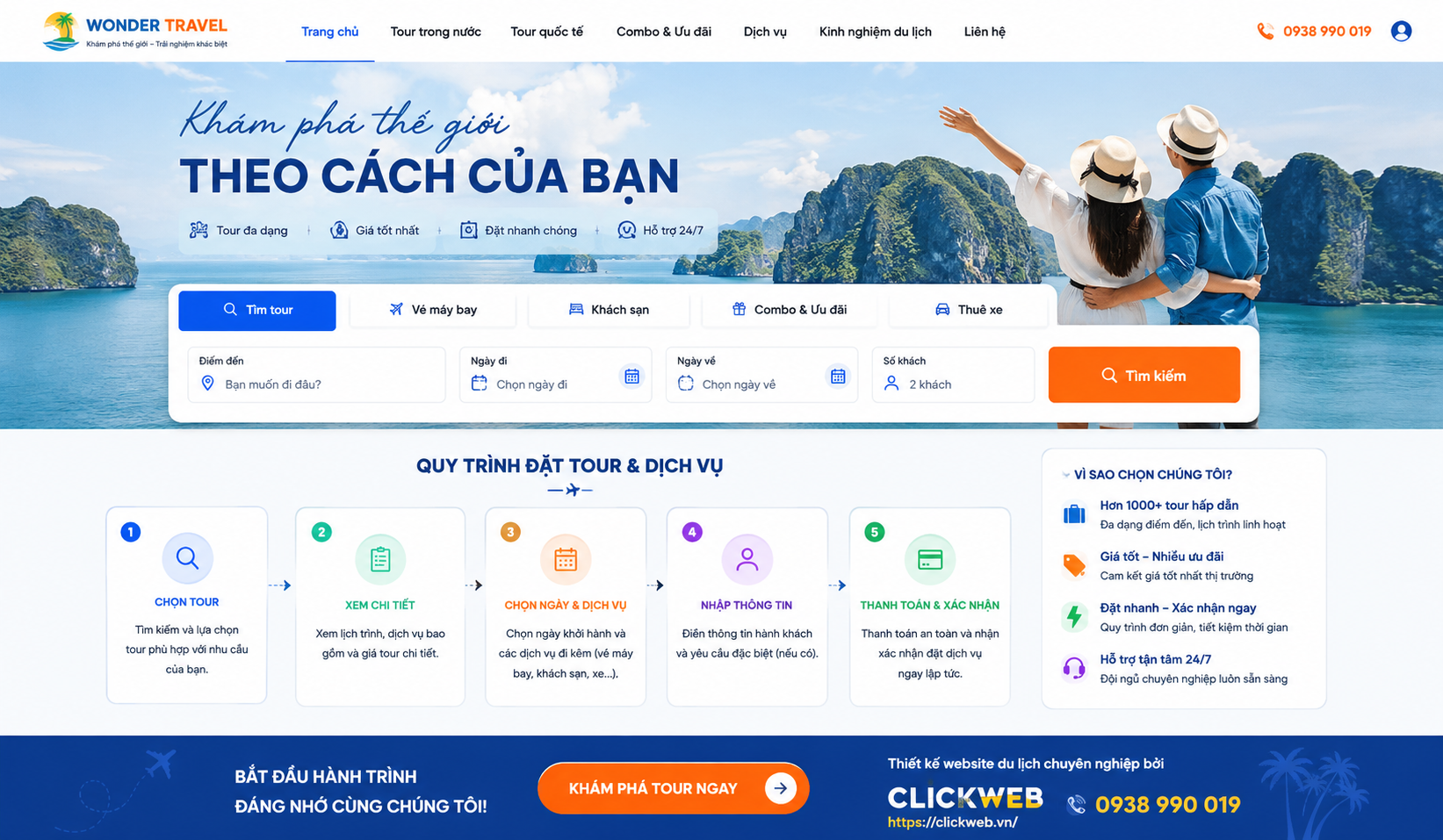 Thiết kế website dịch vụ du lịch