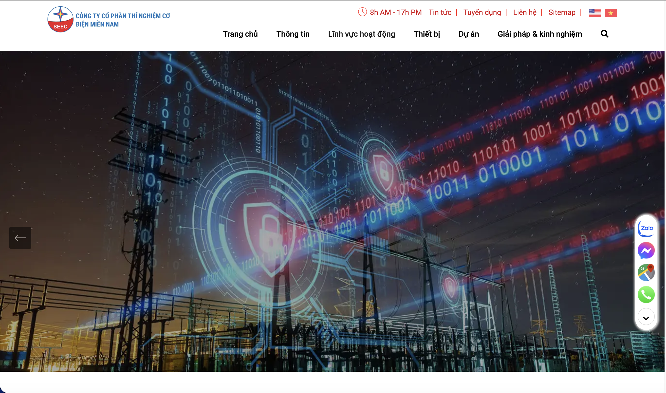 Dự án website SEEC JSC do Clickweb triển khai
