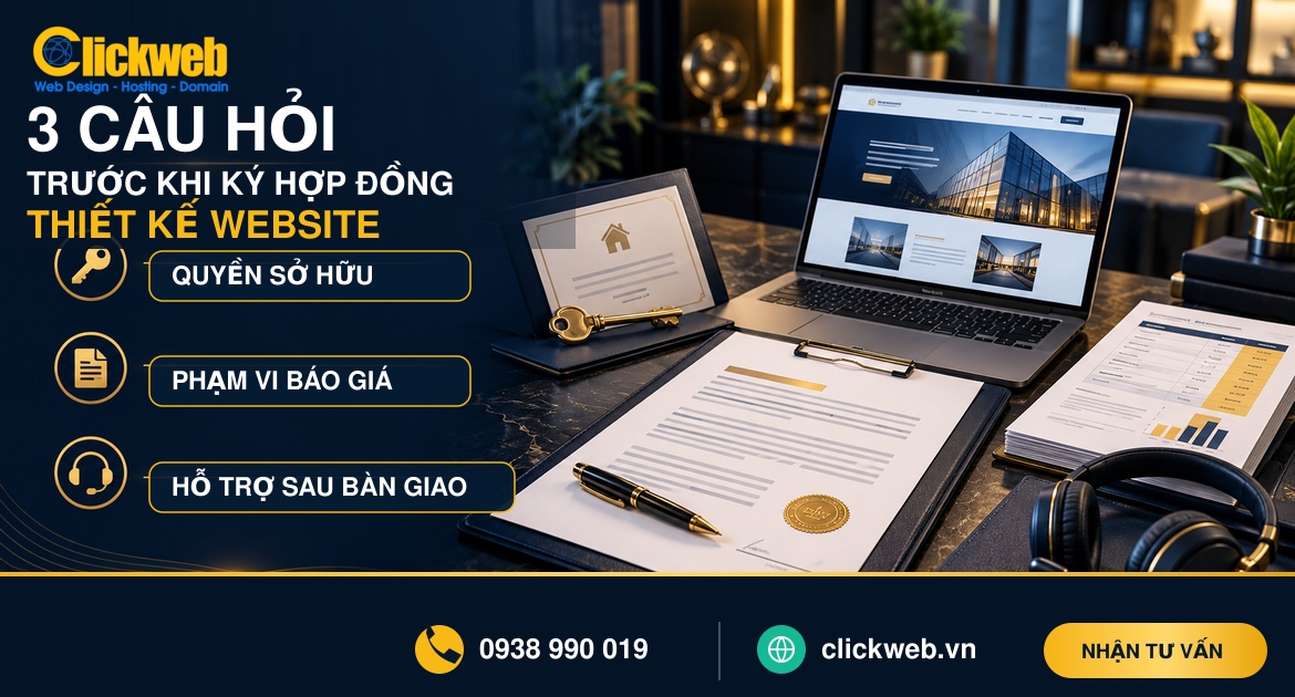 Ba câu hỏi cần làm rõ trước khi ký hợp đồng thiết kế website
