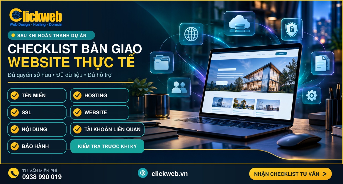 Checklist hạng mục bàn giao website cho doanh nghiệp