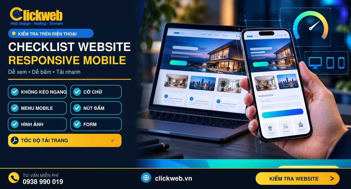 Checklist kiểm tra website responsive trên điện thoại