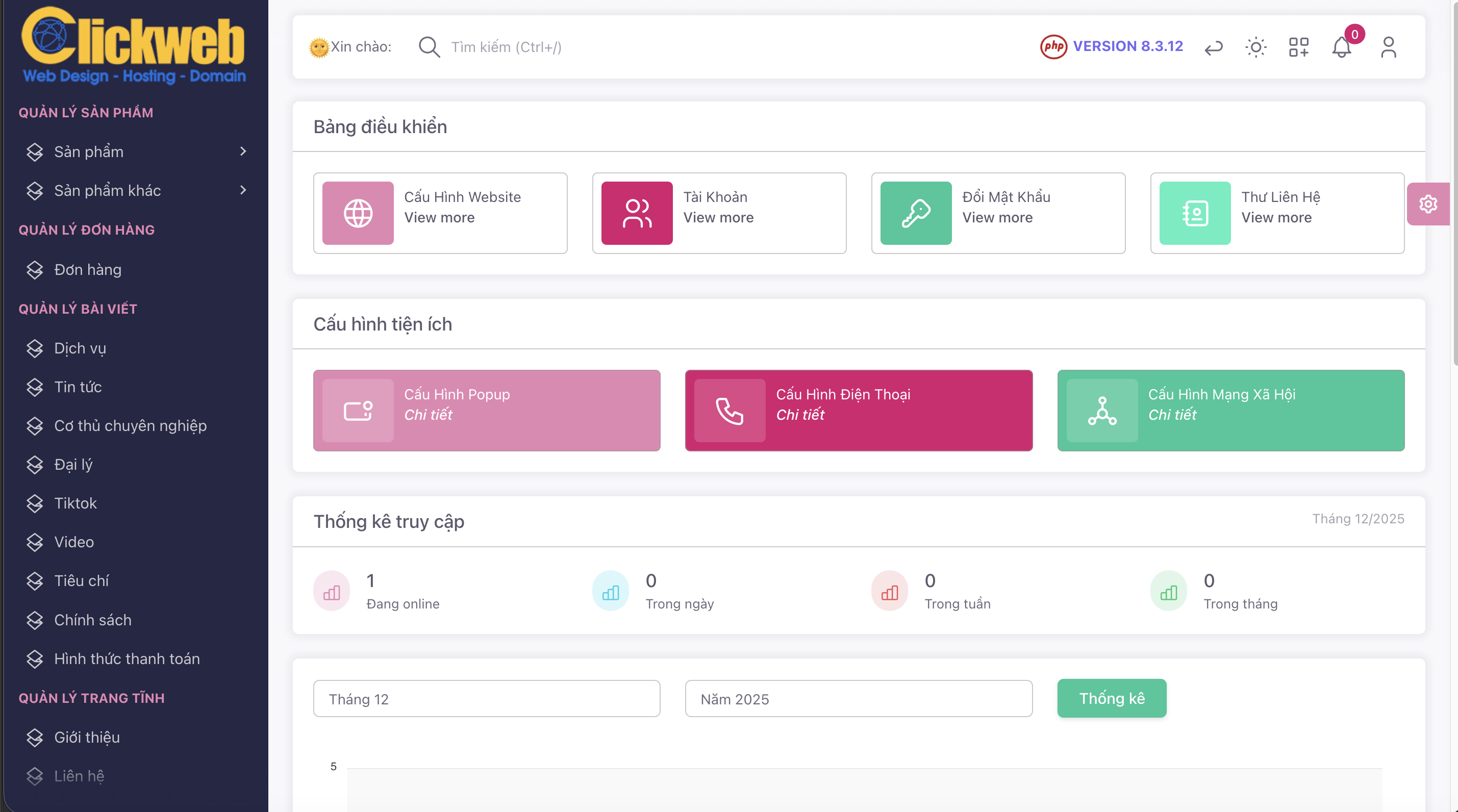 Các tính năng website Clickweb phát triển: bộ chức năng phổ biến nhất cho website hiện đại