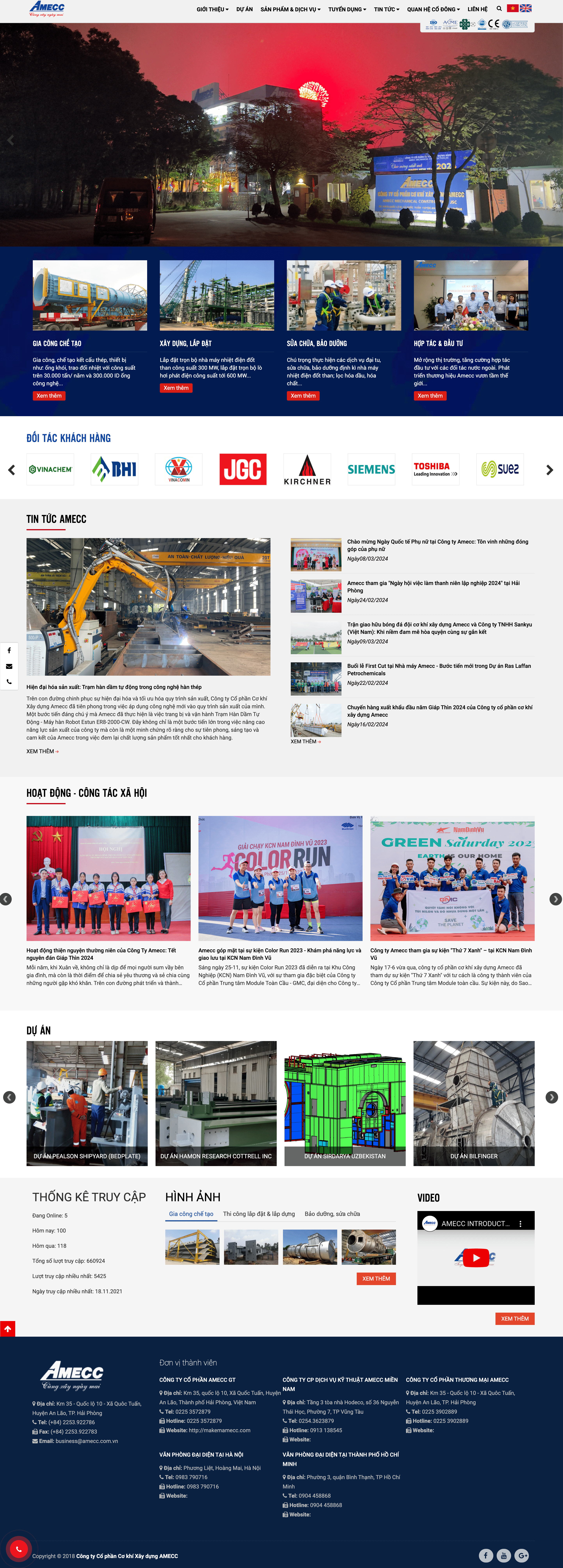 giao diện web xây dựng