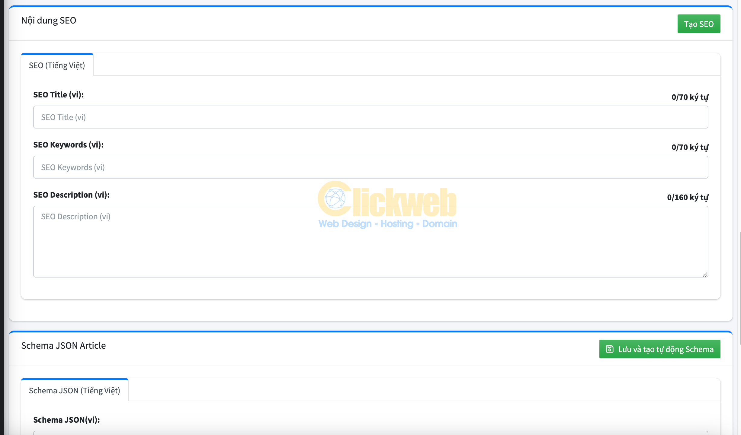 hệ thống quản trị nội dun website chuẩn seo