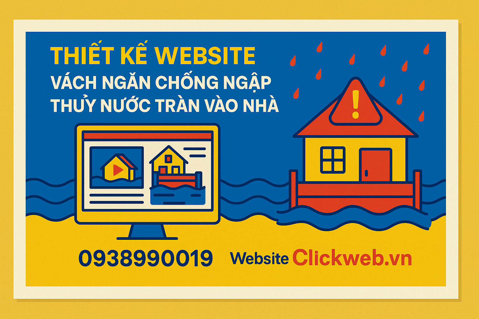 Clickweb cung cấp giải pháp thiết kế website chống ngập thuỷ, chống ngập hầm chung cư và nhà dân