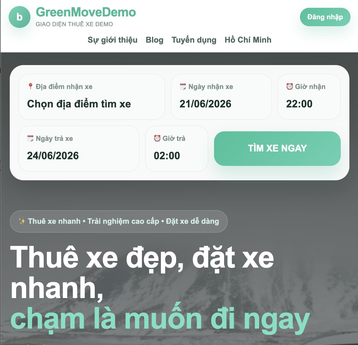 Demo Website GreenMove