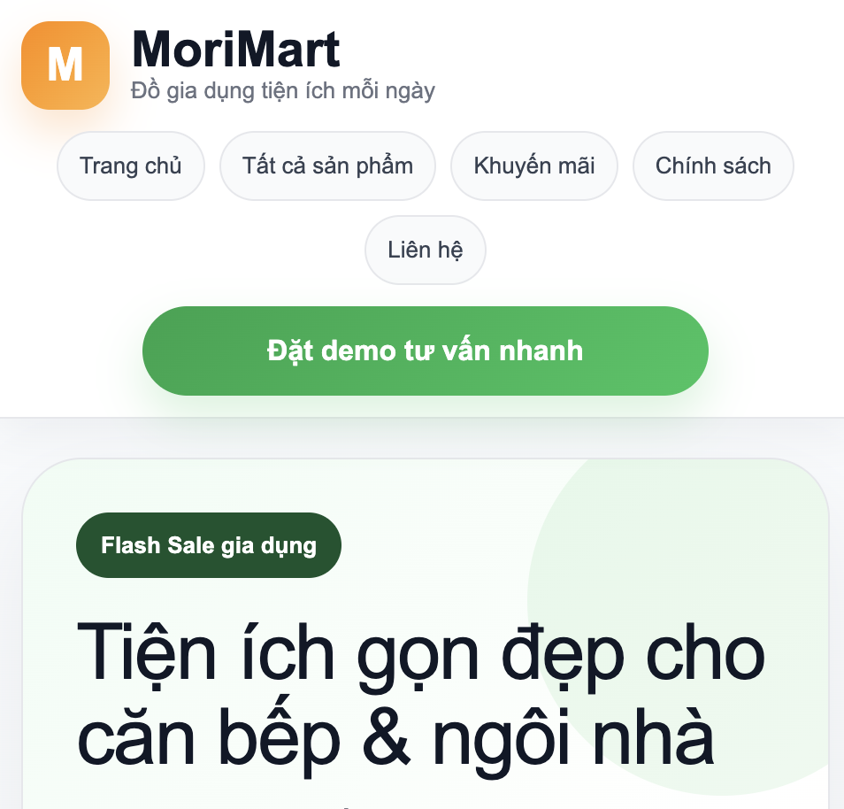 Demo Website MoriMart