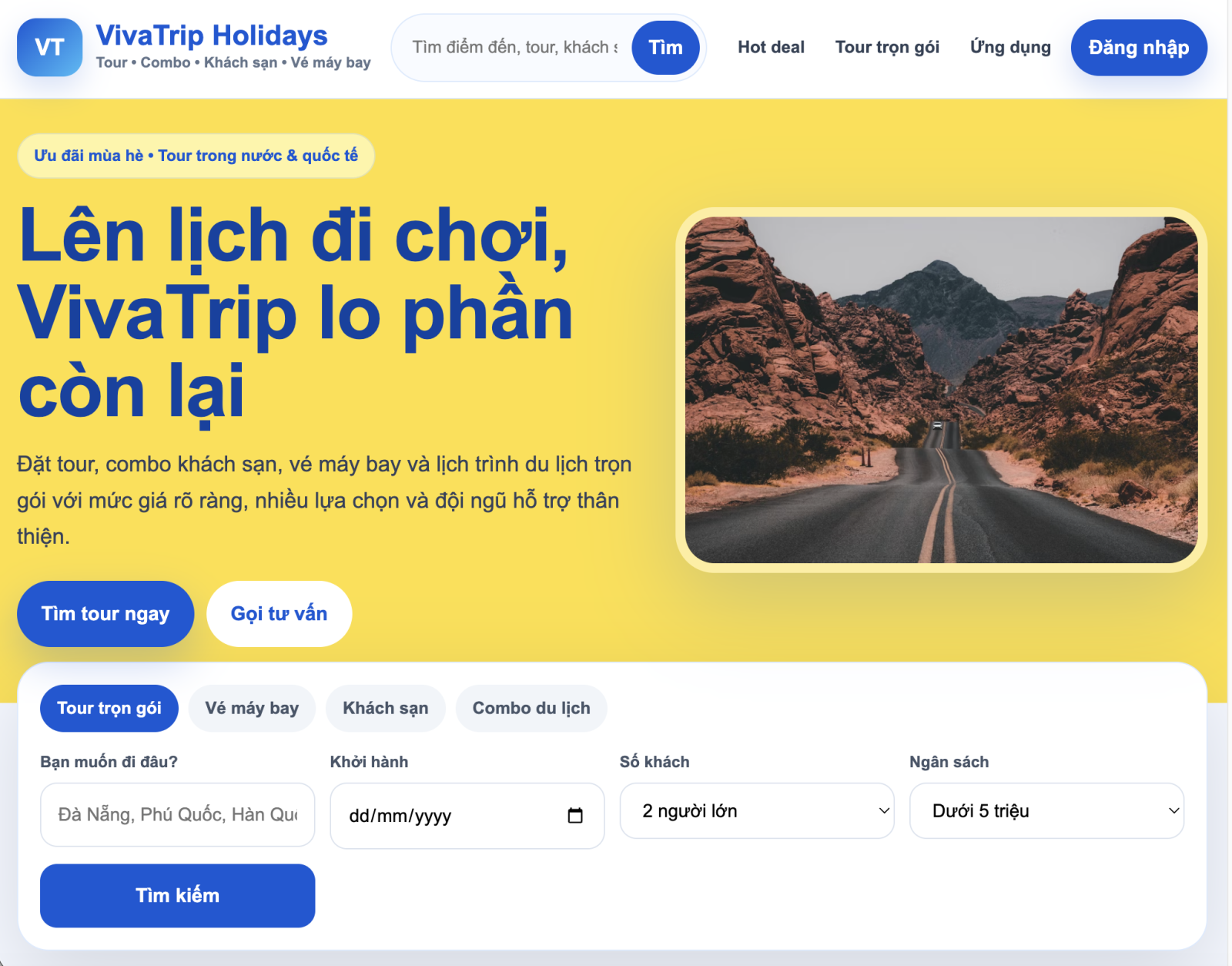 Demo Website VivaTrip Holidays