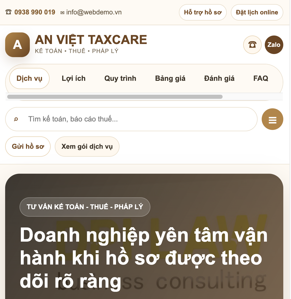 Demo Website Kế Toán AN VIỆT