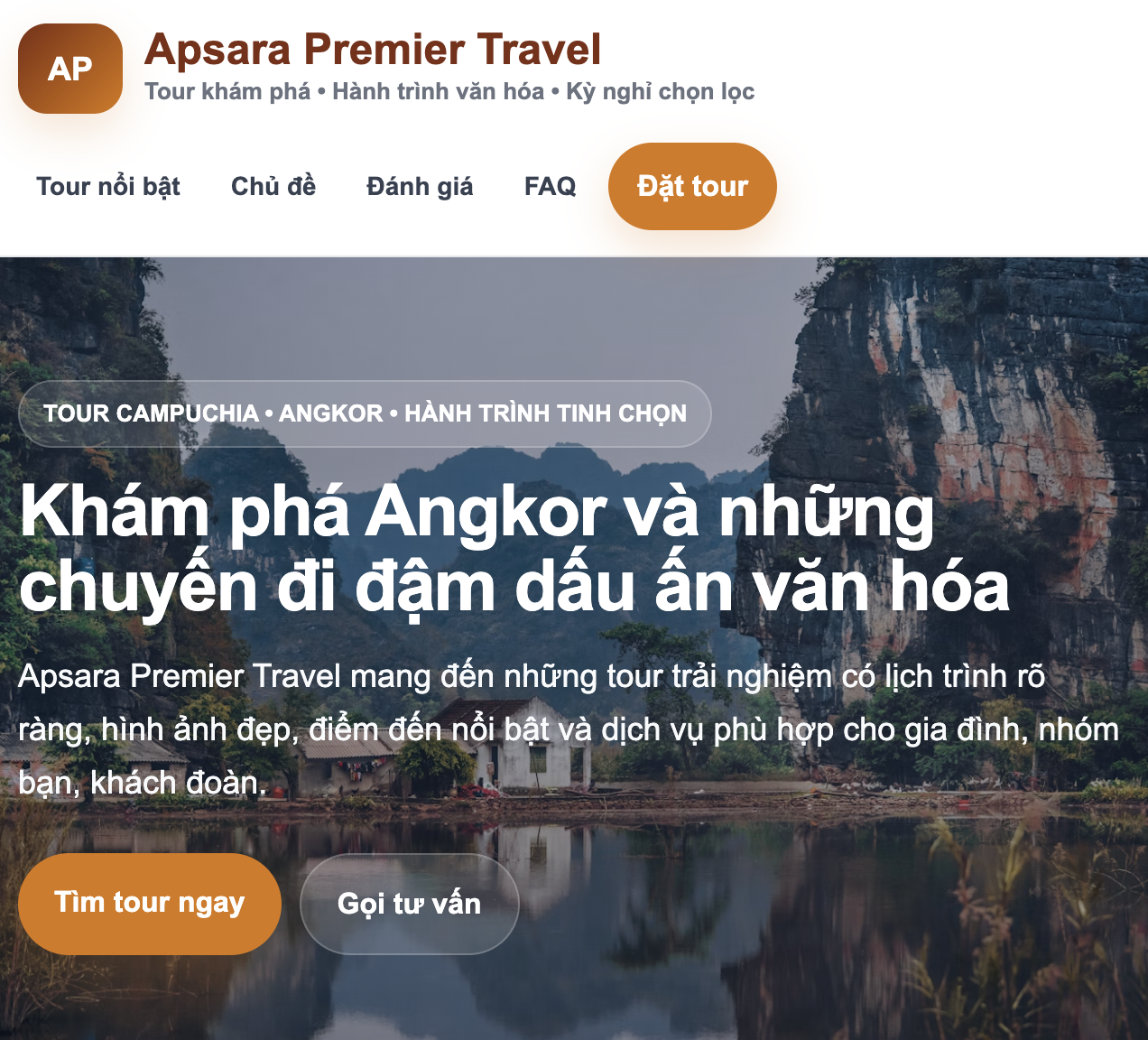 Demo website Du lịch Combodia Travel