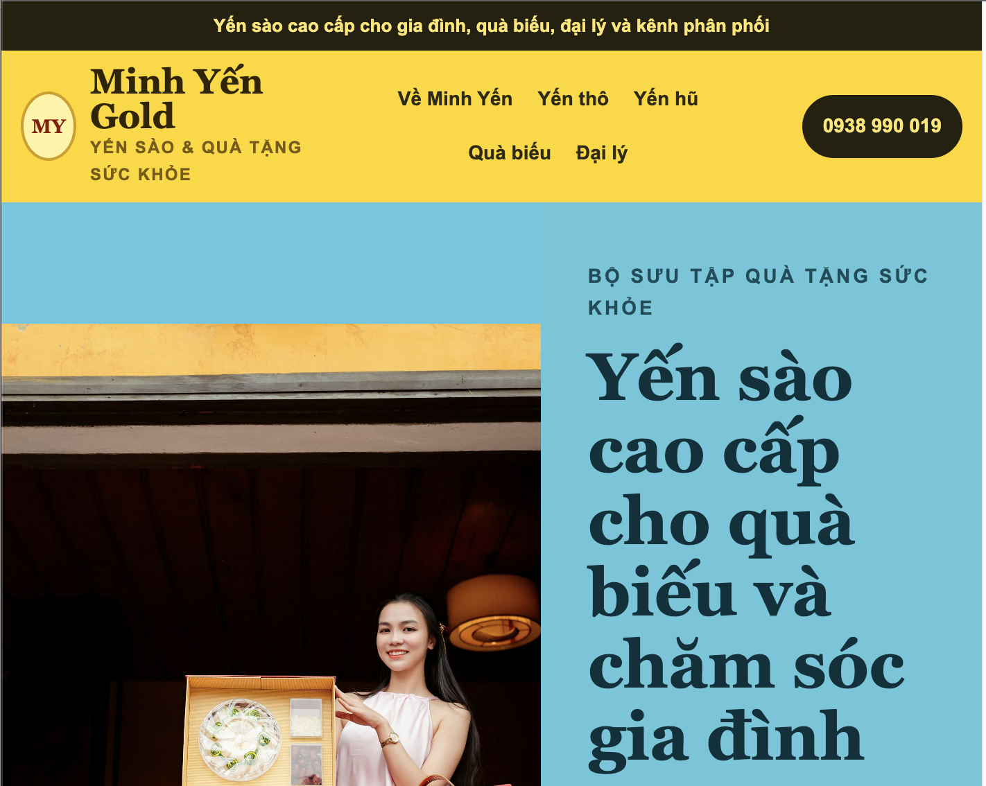 Demo website Yến sào An Yến Gold