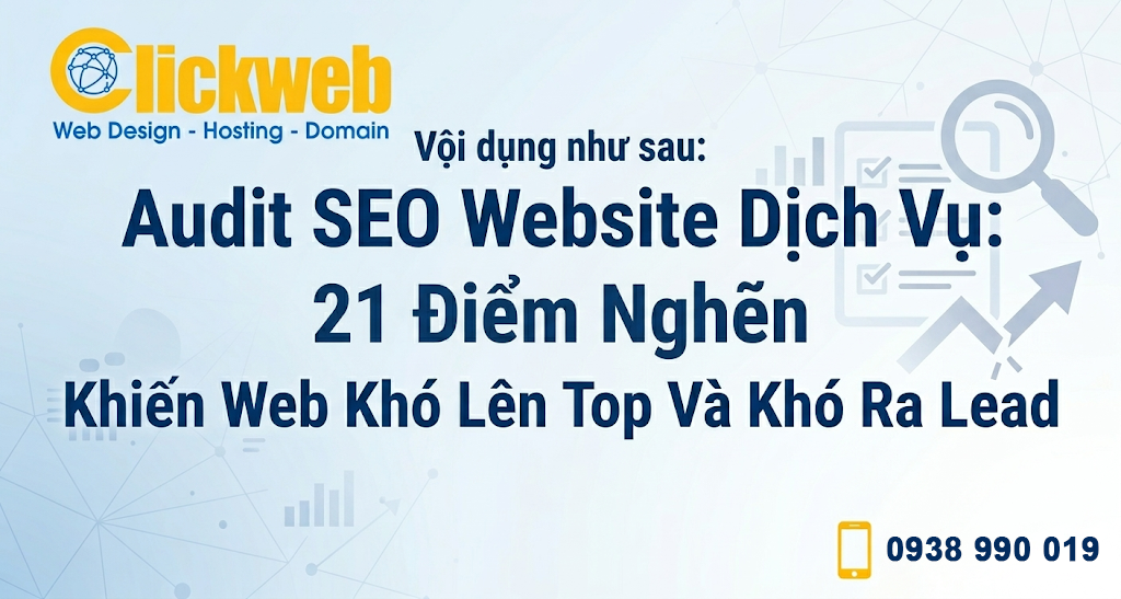 Audit SEO Website Dịch Vụ: 21 Hạng Mục Cần Rà Để Web Dễ Lên Top Và Ra Lead Hơn