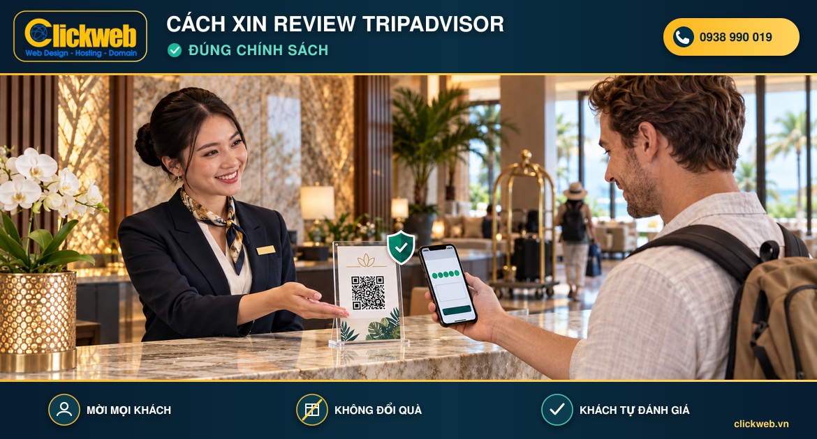 Cách xin review Tripadvisor đúng chính sách | Clickweb
