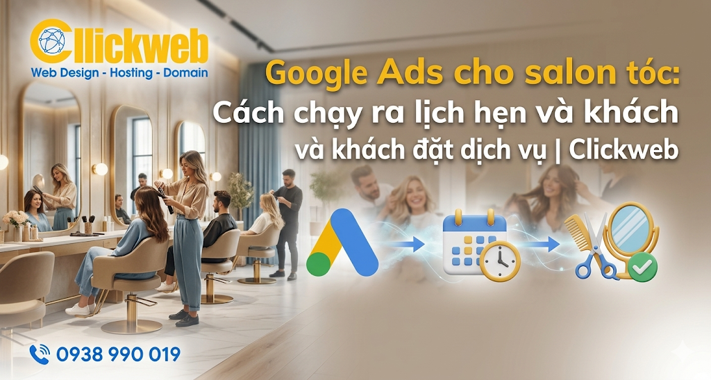 Kinh nghiệm chạy Google Ads cho salon tóc: từ lượt bấm đến lịch hẹn thật