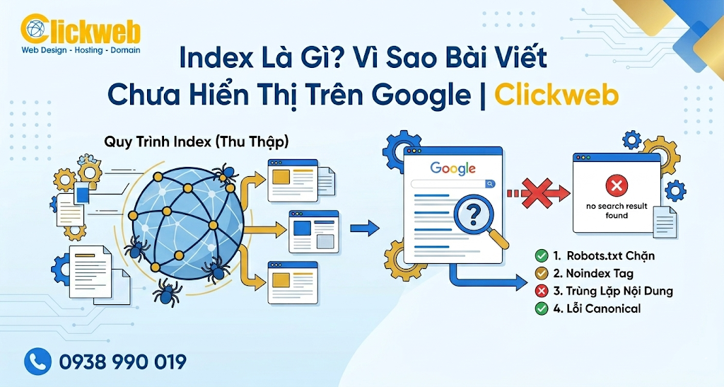 Index là gì? Cách xử lý đã thu thập dữ liệu nhưng chưa lập chỉ mục