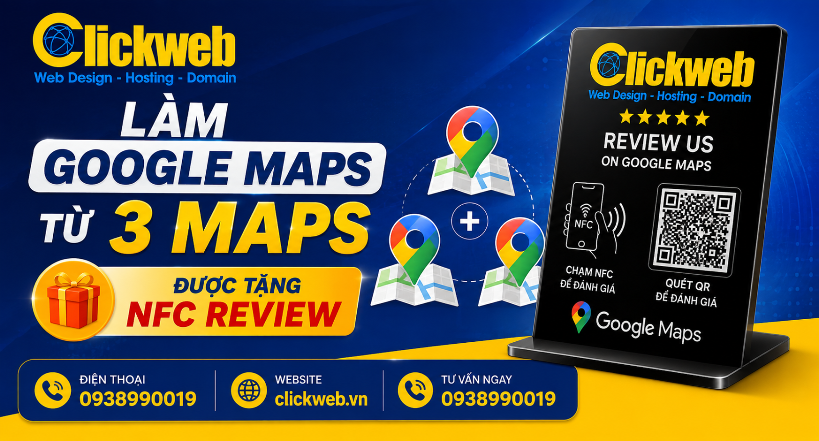 Làm 3 Google Maps Được Tặng NFC Review | Clickweb