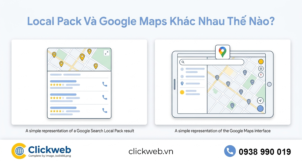 Local Pack Và Google Maps Khác Nhau Thế Nào?